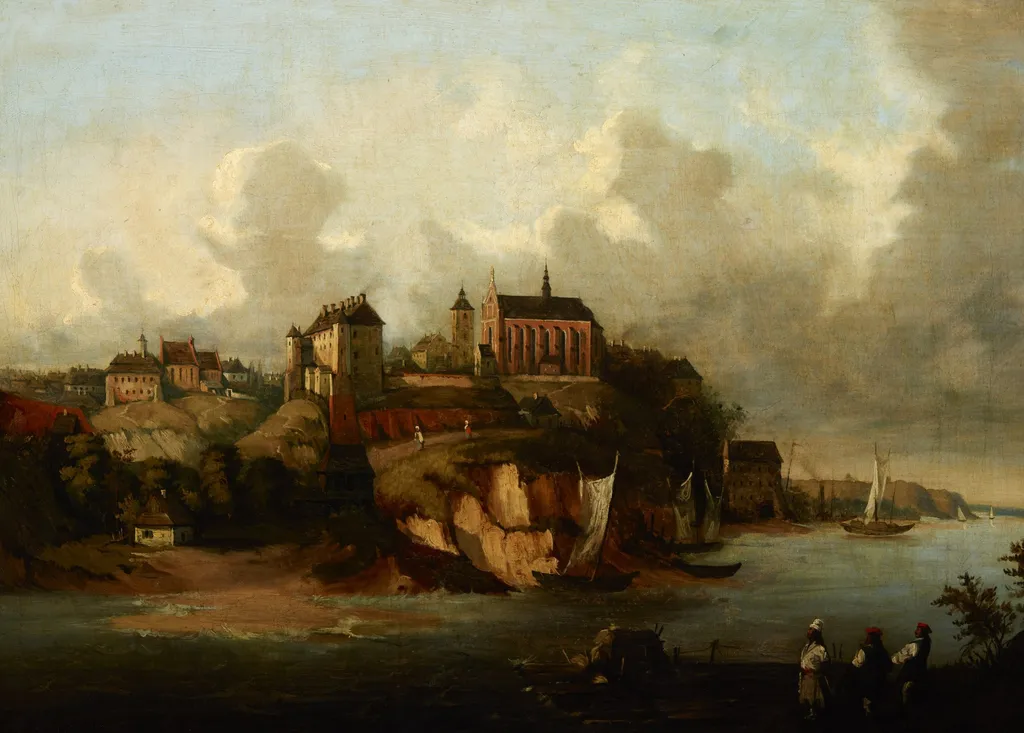 View of Sandomierz, by Józef Szermentowski, oil, 1856