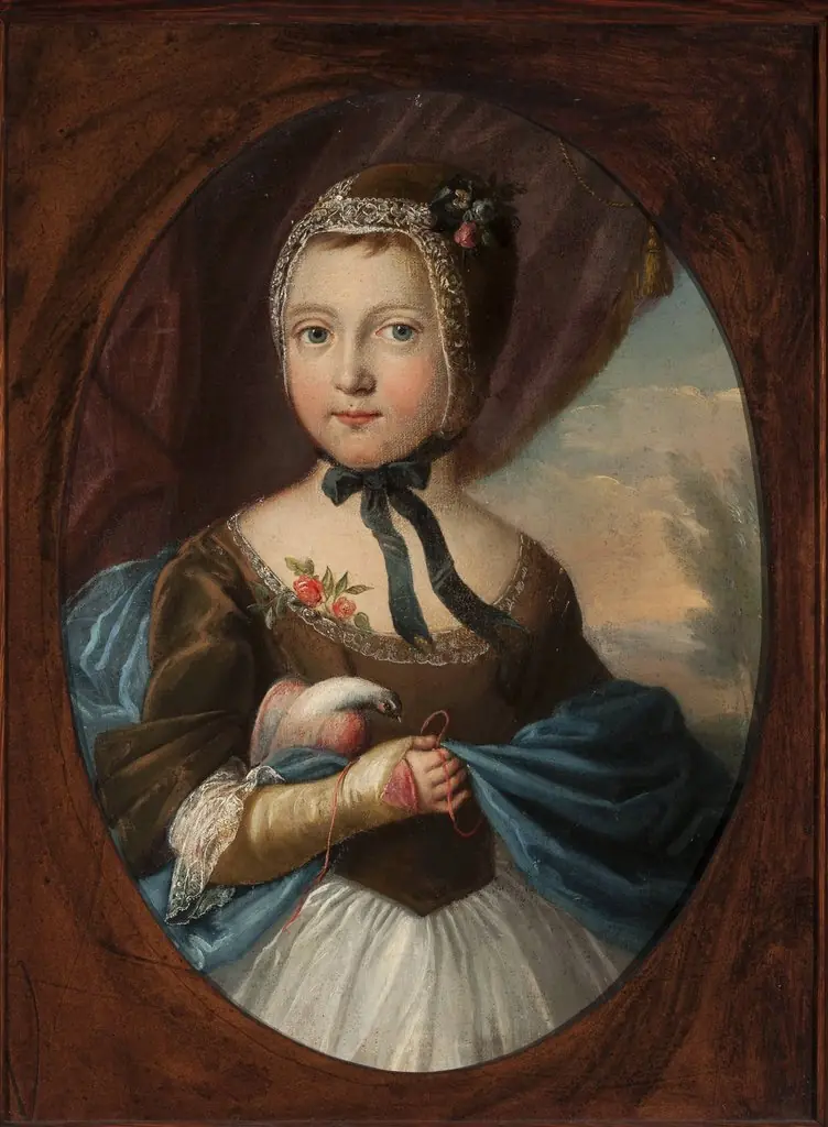 Portrait of Anna Bogusławska née Linowska (1734–1762), by Józef Wall
