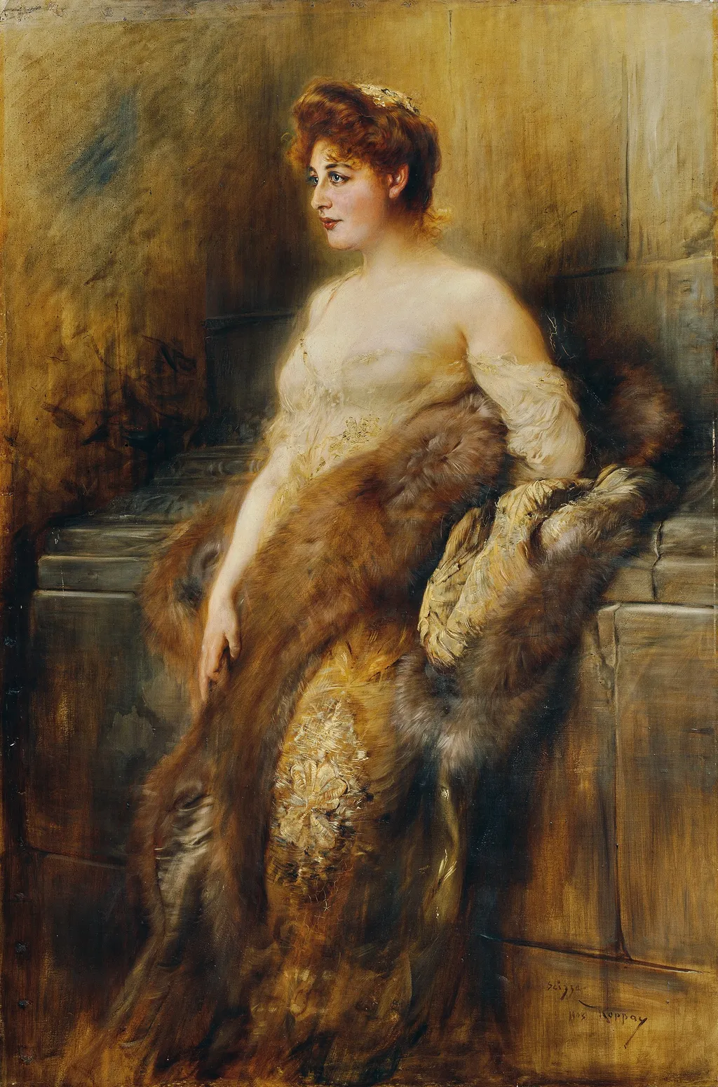 Frau Bonn, by József Árpád Koppay, oil, 1903