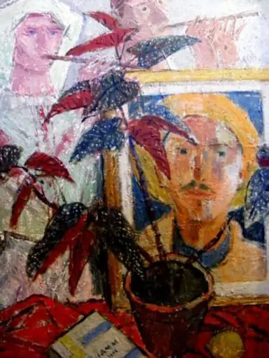 Natură statică cu autoportret, by József Bene