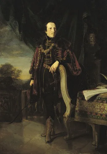 Portrait of Ferenc Pulszky, by József Borsos, oil, 1846