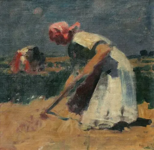 La prășit, by József Koszta