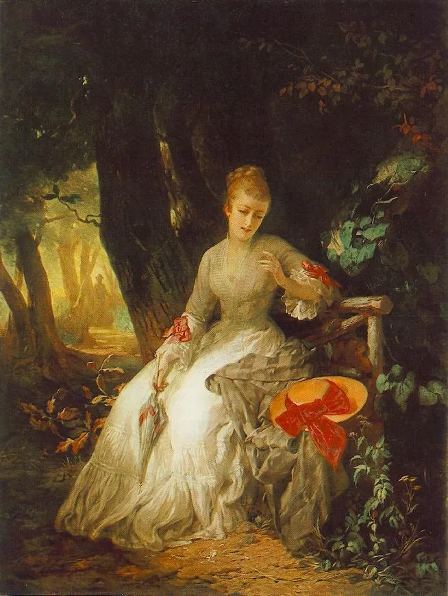 Randezvous, by József Molnár, oil, 1890
