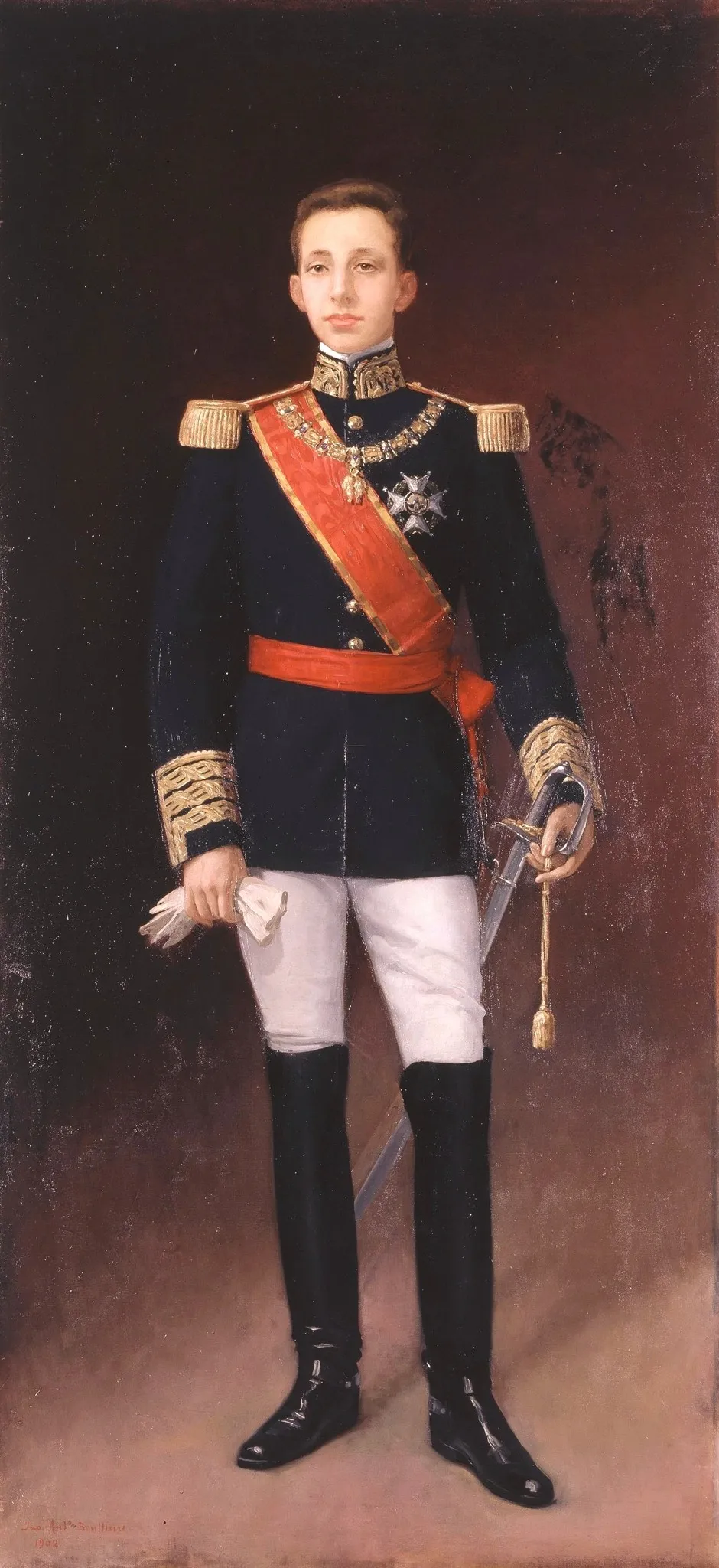Alfonso XIII, by Juan Antonio Benlliure, oil, 1902