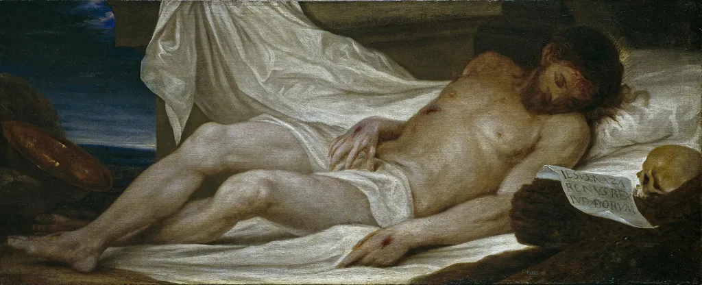 The dead Christ, by Juan Antonio de Frías y Escalante, oil, 1663