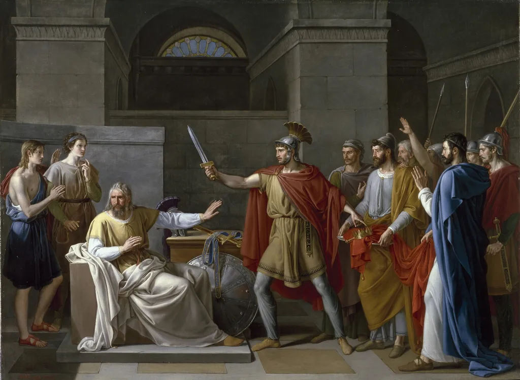 Wamba renouncing the Crown, by Juan Antonio de Ribera, oil, 1819