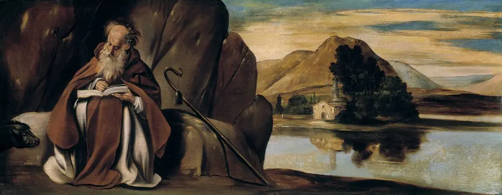Saint Anthony Abbot in a Landscape, by Juan Bautista Maíno