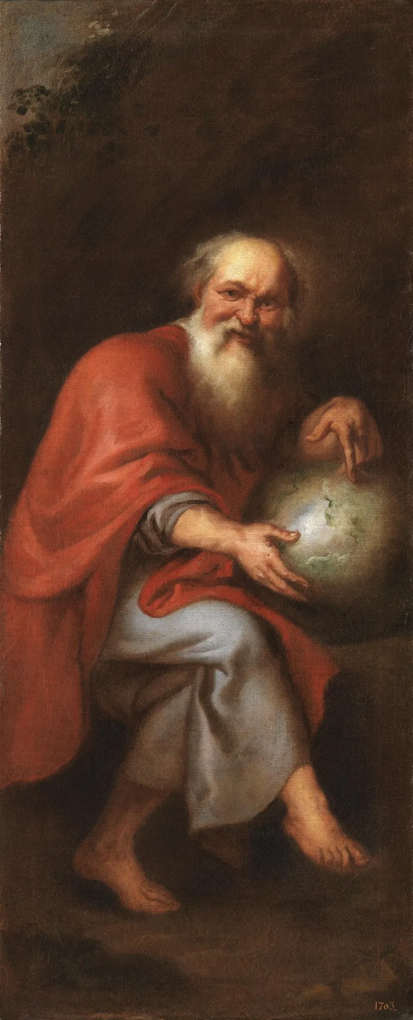 Democritus, by Juan Bautista Martínez del Mazo, oil, 1601