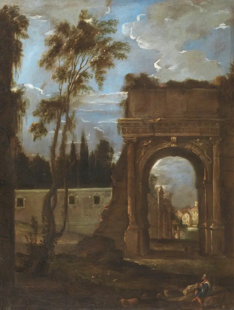 The Arch of Titus in Rome, by Juan Bautista Martínez del Mazo