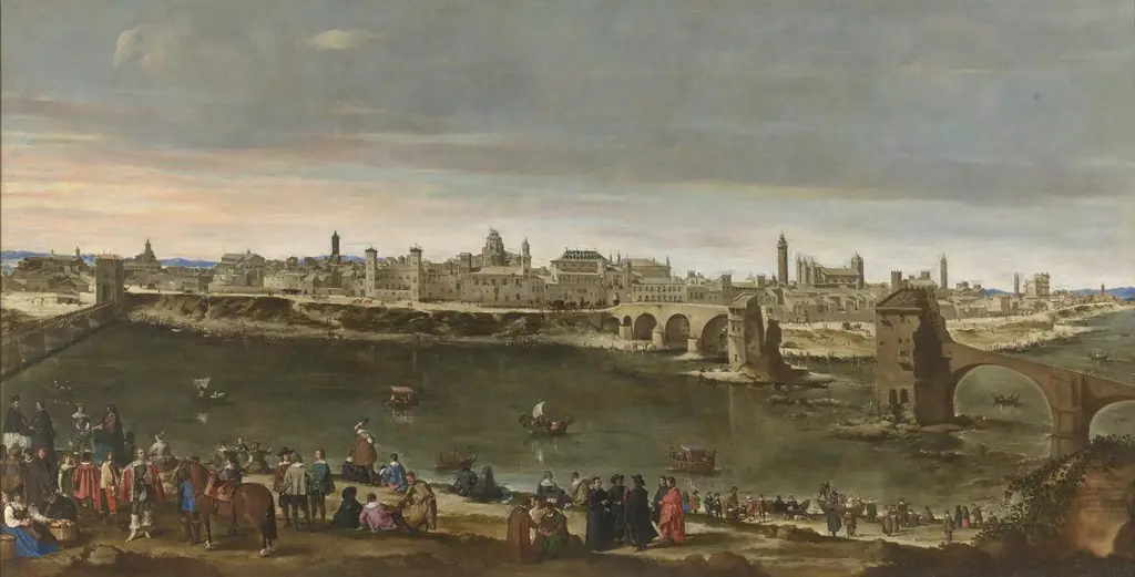 Vista de Zaragoza en 1647, by Juan Bautista Martínez del Mazo