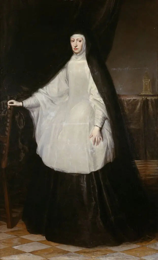 Erzherzogin Maria Anna, Königin von Spanien, als Witwe, by Juan Carreño de Miranda
