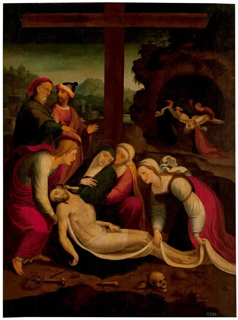 Lamentación ante Cristo muerto, by Juan Correa de Vivar