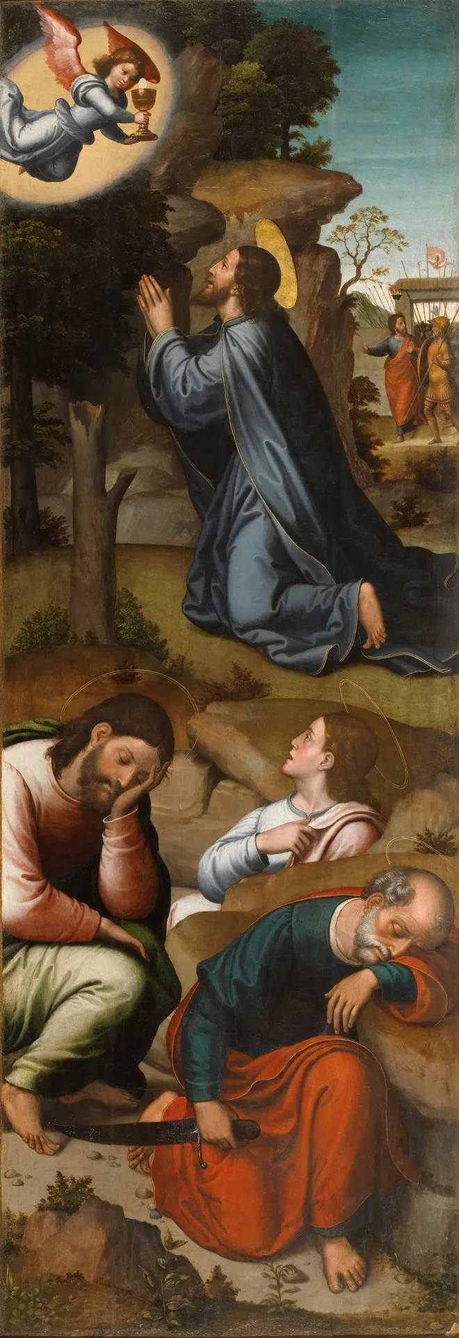 The Agony in the Garden, by Juan Correa de Vivar, oil, 1533