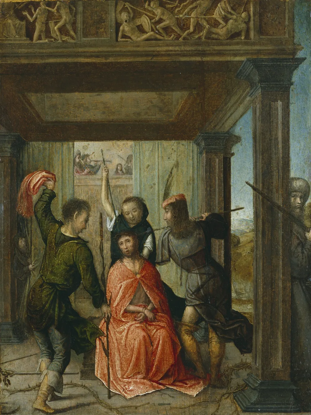 Christ Crowned with Thorns, by Juan de Flandes, unspecified, 1505