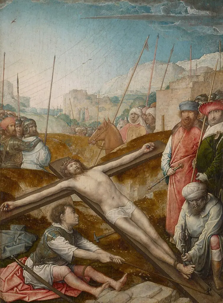 Christ Nailed to the Cross, by Juan de Flandes