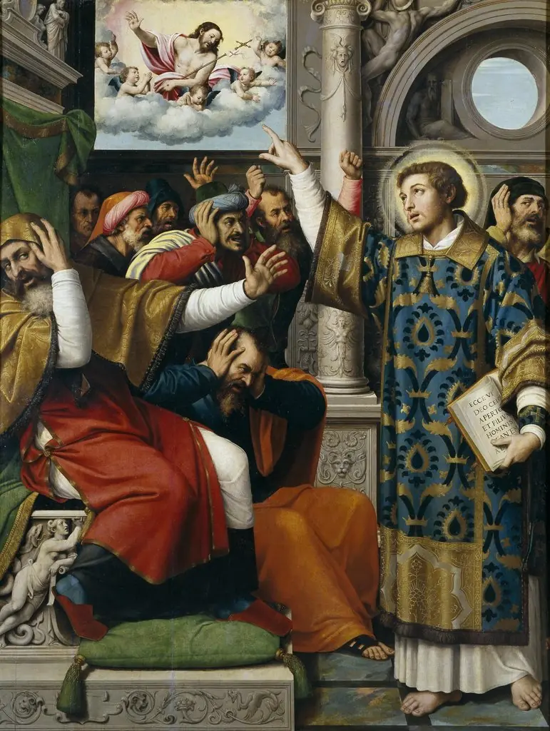 Saint Stephen accused of Blasphemy, by Juan de Juanes