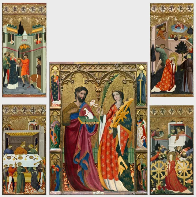 Saint John the Baptist and Saint Catherine Altar Piece