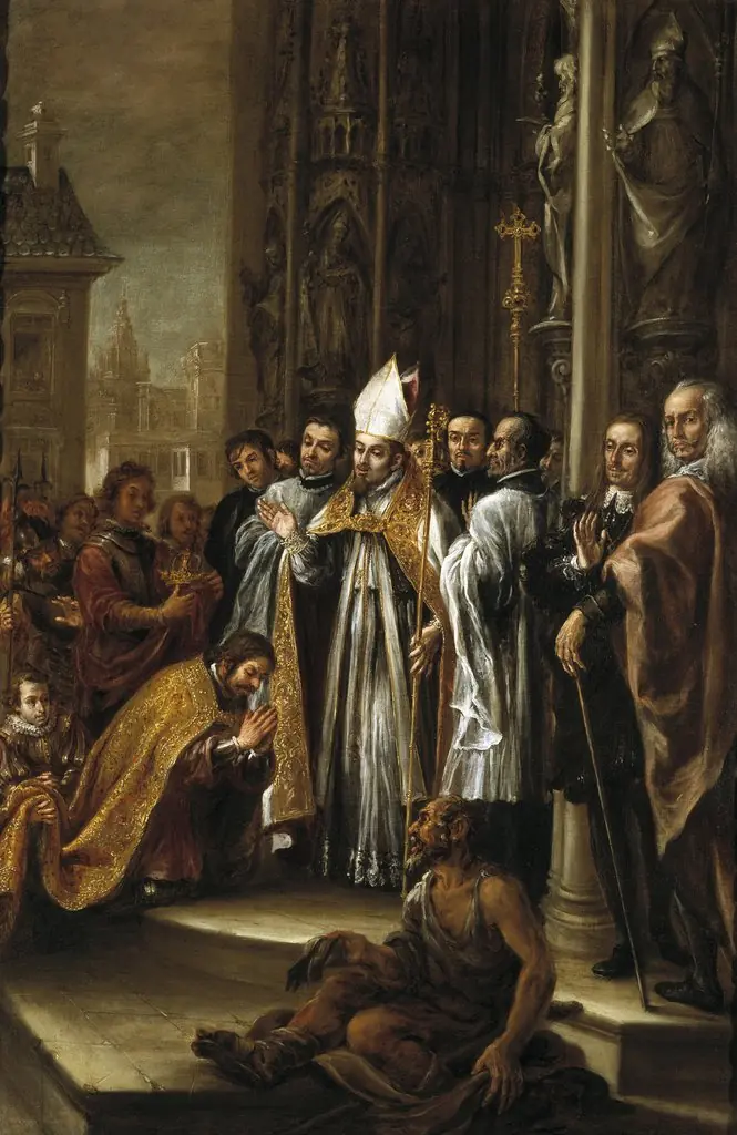 Saint Ambrose absolves the Emperor Theodosius, by Juan de Valdés Leal
