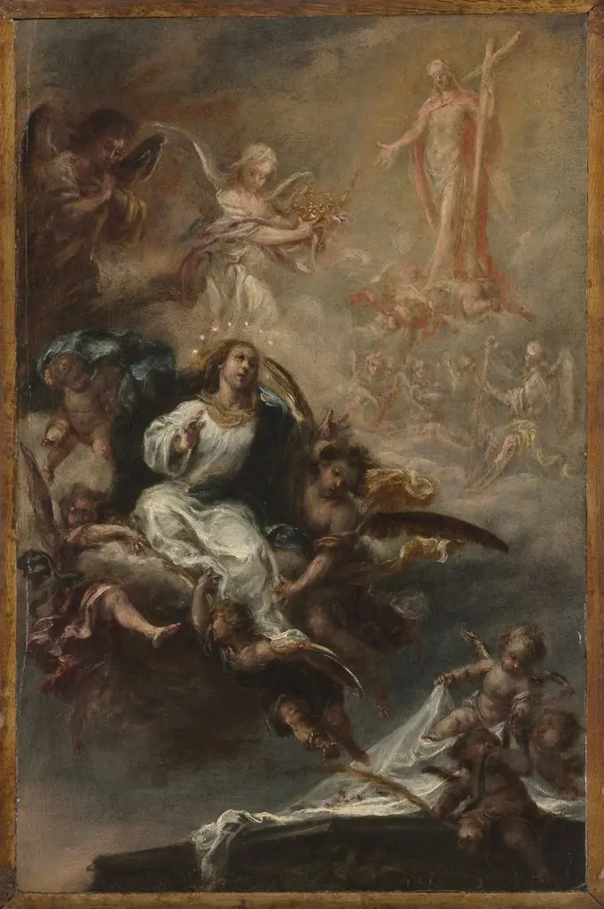Study for "The Assumption of the Virgin" for San Augustín, Seville, by Juan de Valdés Leal