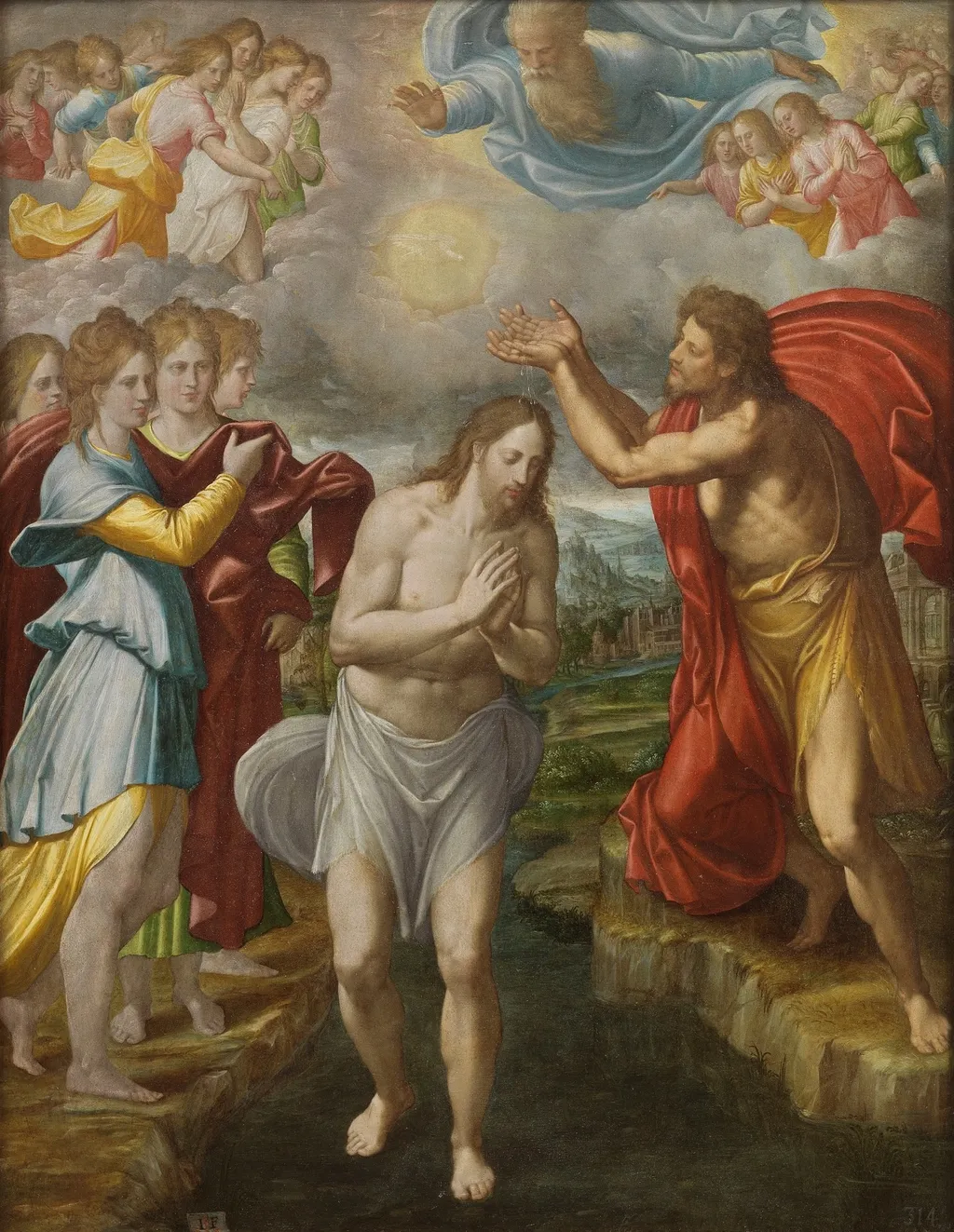 The Baptism of Christ, by Juan Fernández Navarrete, oil, 1567