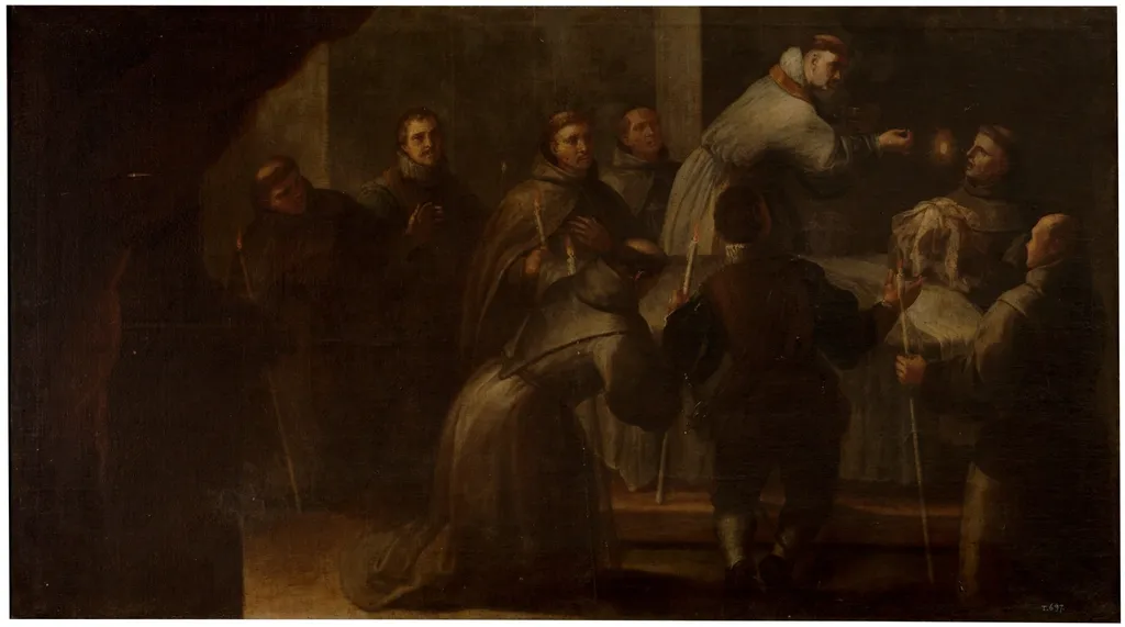 La última comunión de San Diego de Alcalá, by Juan García de Miranda, oil, 1729