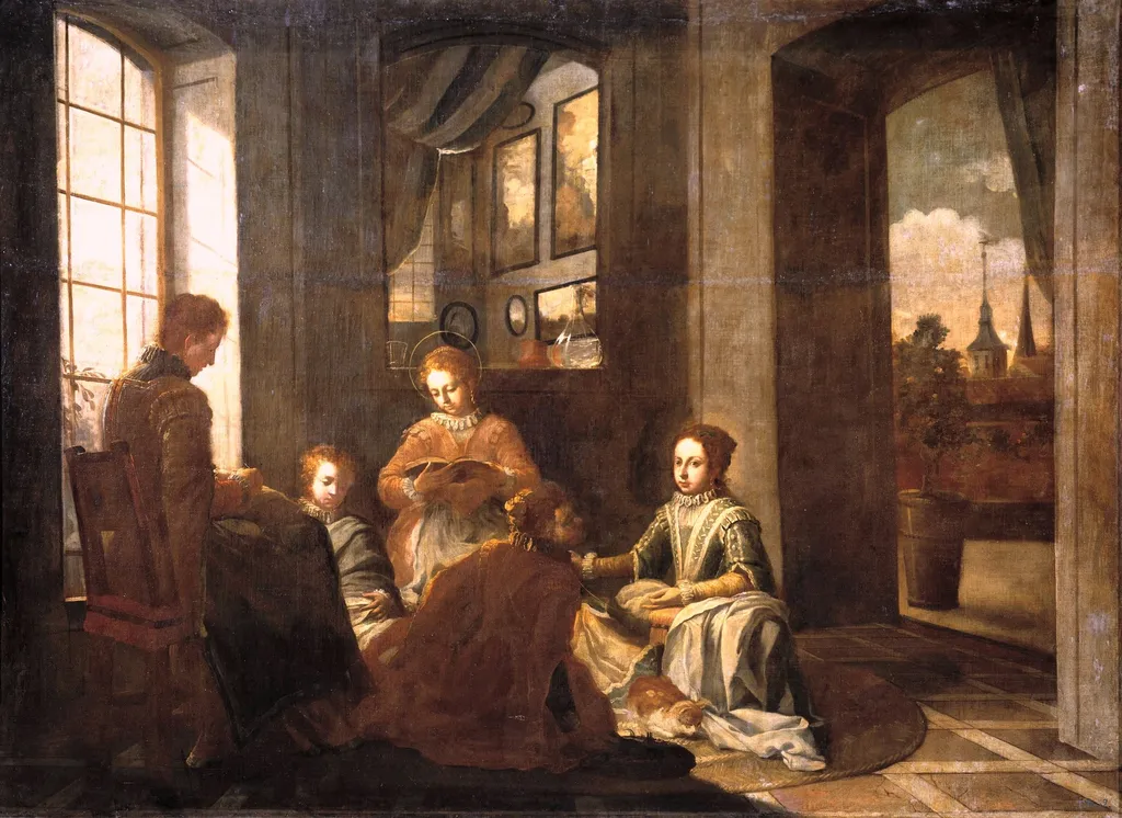 The Education of Saint Theresa, by Juan García de Miranda, oil, 1735