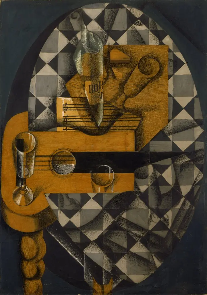 Guitar and Glasses, by Juan Gris