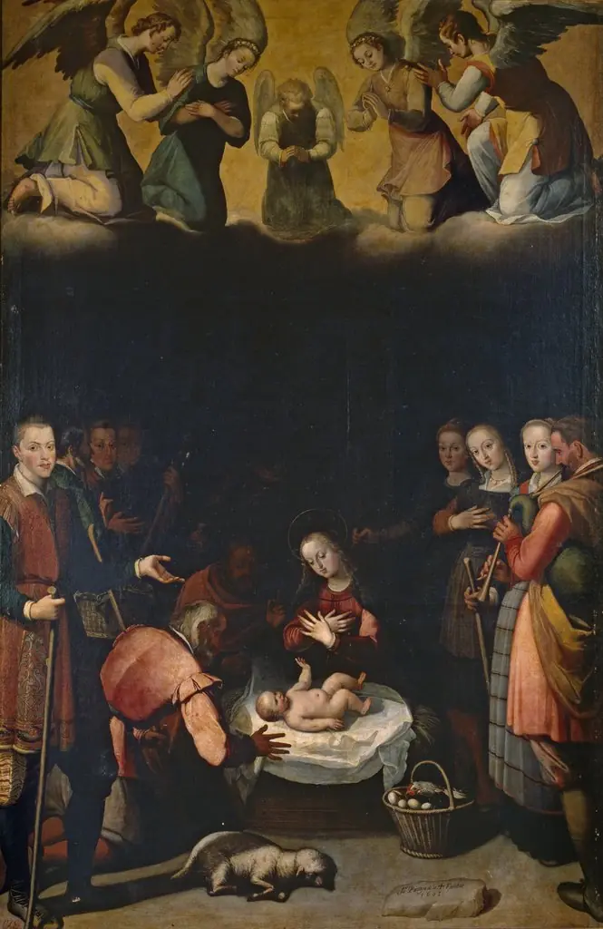 El nacimiento de Cristo, by Juan Pantoja de la Cruz