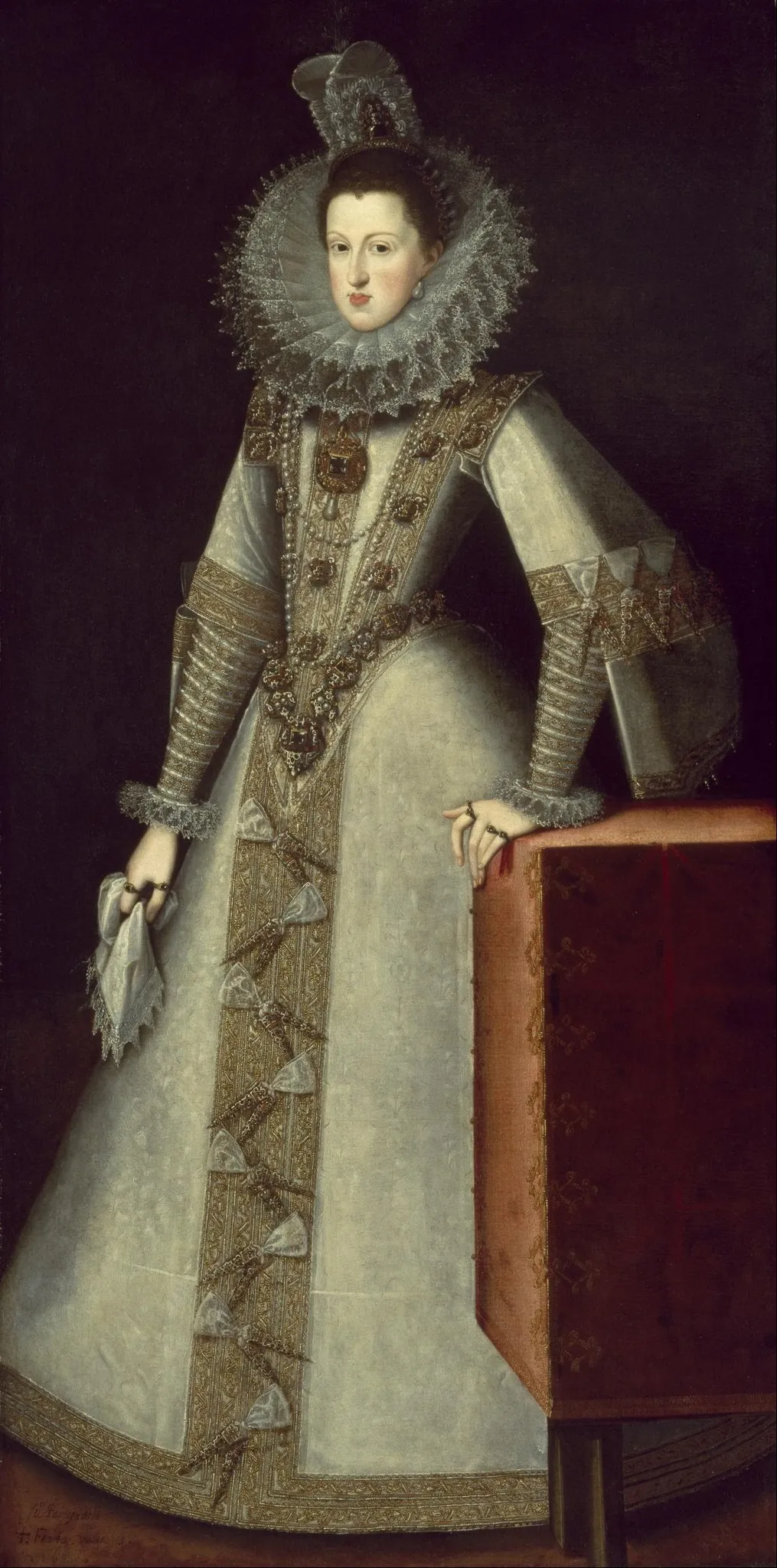Margaret of Austria, Queen of Spain, by Juan Pantoja de la Cruz, oil, 1605