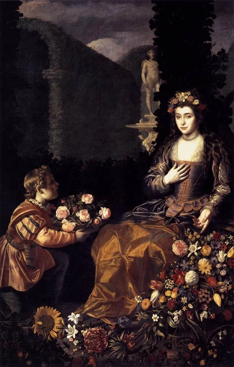 An Offering to Flora, by Juan van der Hamen, oil, 1627