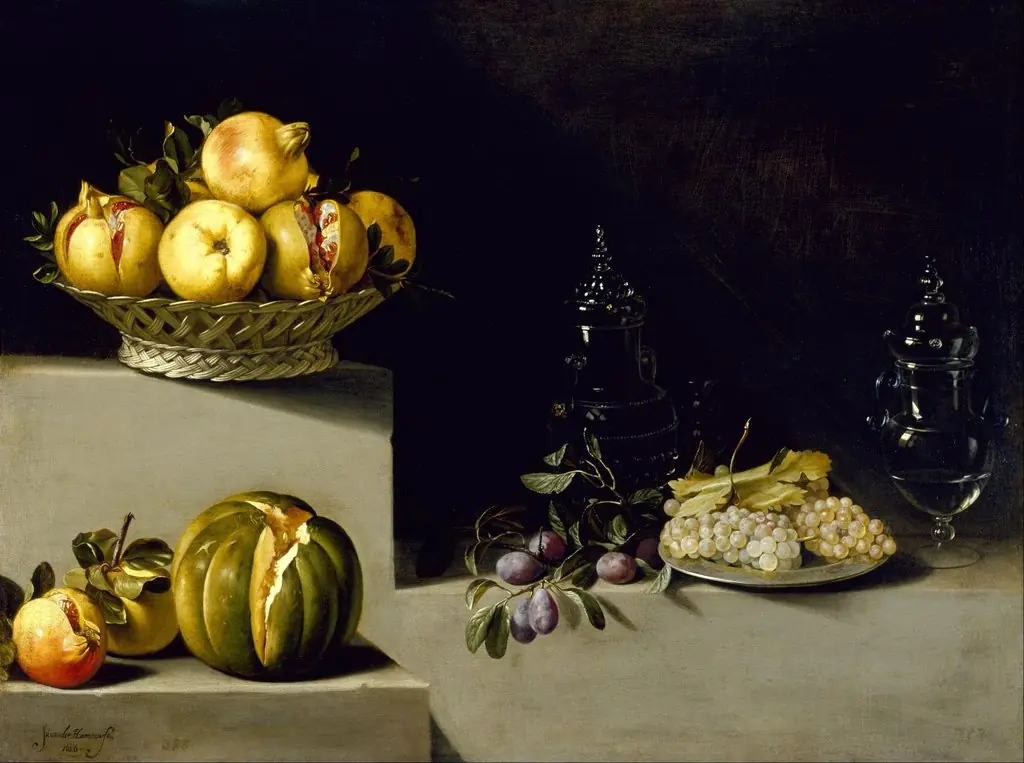 Still Life with Fruit and Glassware, by Juan van der Hamen