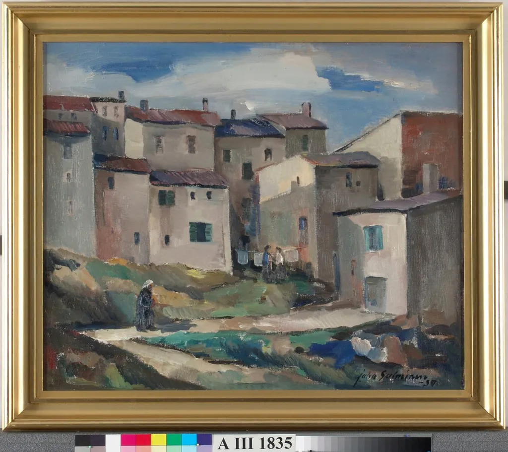 Ranskalainen kyläkuva, by Juho Salminen, unspecified