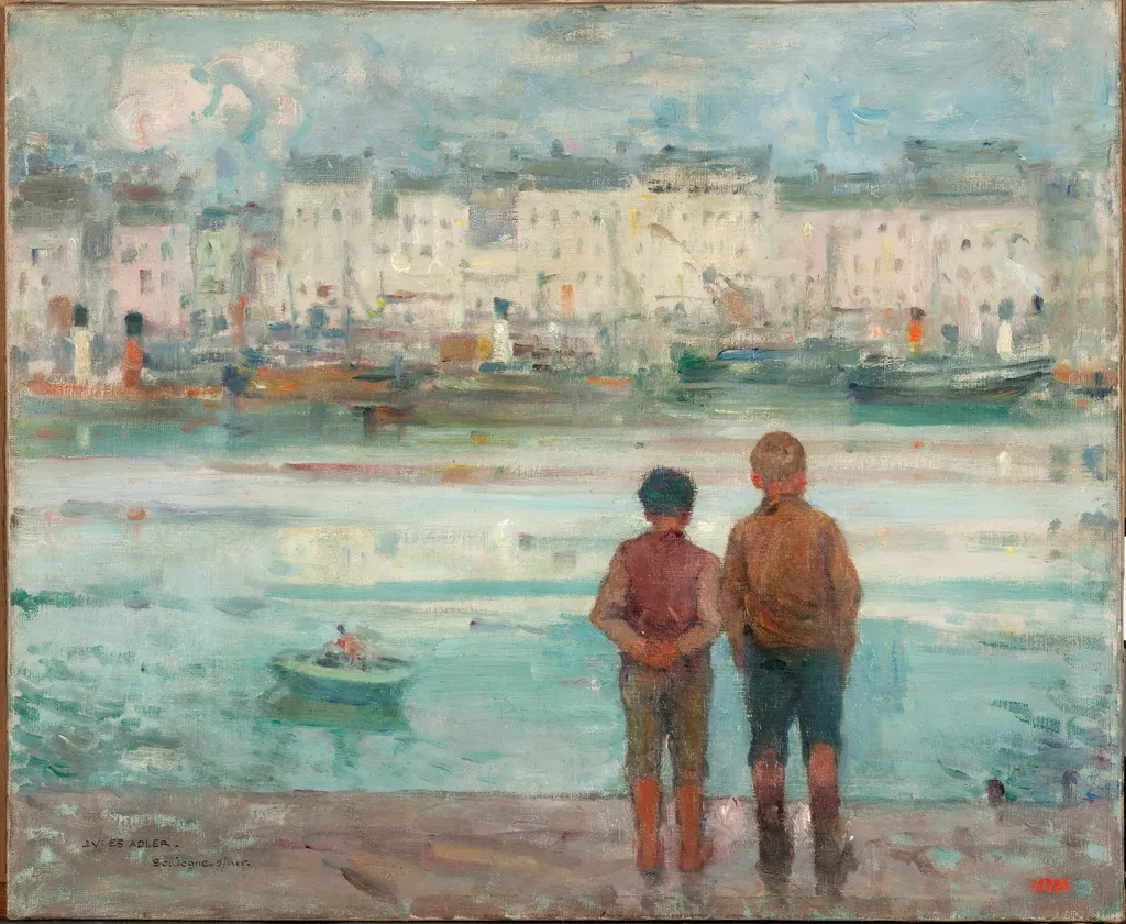 El muelle de Boulogne-sur-Mer, by Jules Adler, oil, 1920