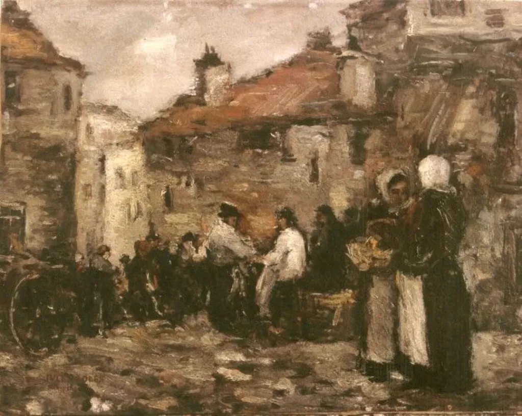 Târg, by Jules Adler, unspecified, 1903