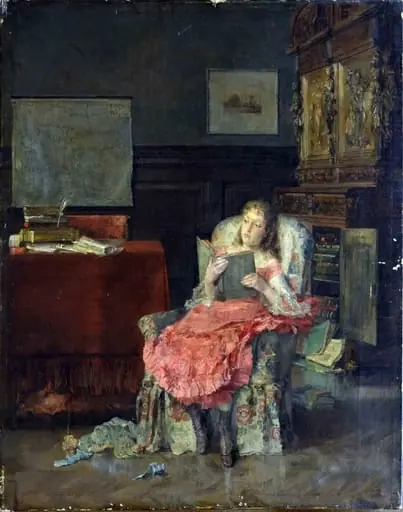 Lectură, by Jules Adolphe Aimé Louis Breton