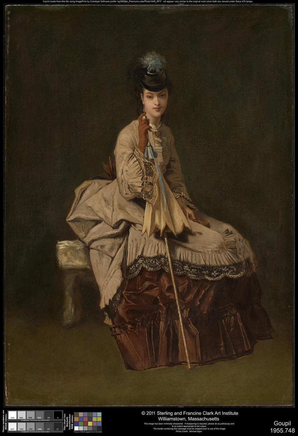 Woman Seated, by Jules Adolphe Goupil, oil, 1875