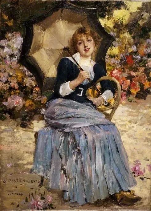 Girl with a sunshade, by Jules Bastien-Lepage
