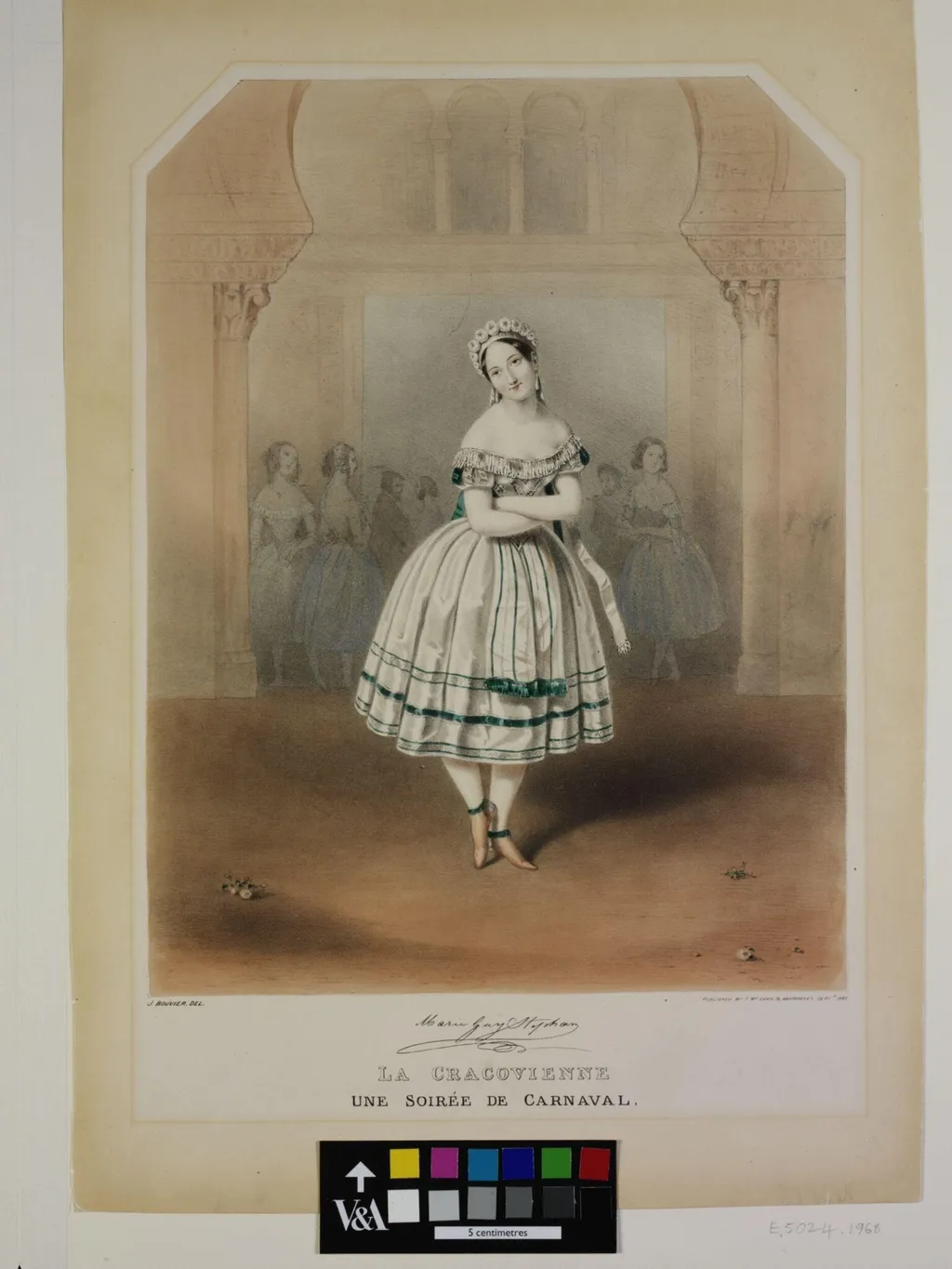 Marie Guy Stephan (facsimile signature), by Jules Bouvier, 1842