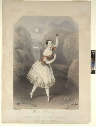 Marie Taglioni (facsimile signature), by Jules Bouvier