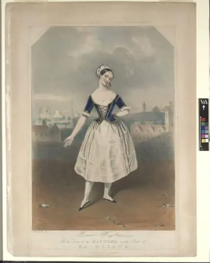 Marie Taglioni (facsimile signature), by Jules Bouvier