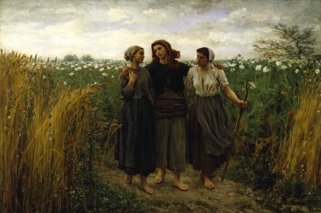 Returning from the Fields, by Jules Breton, oil, 1871