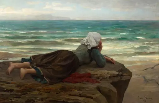The Cliff (La Falaise), by Jules Breton