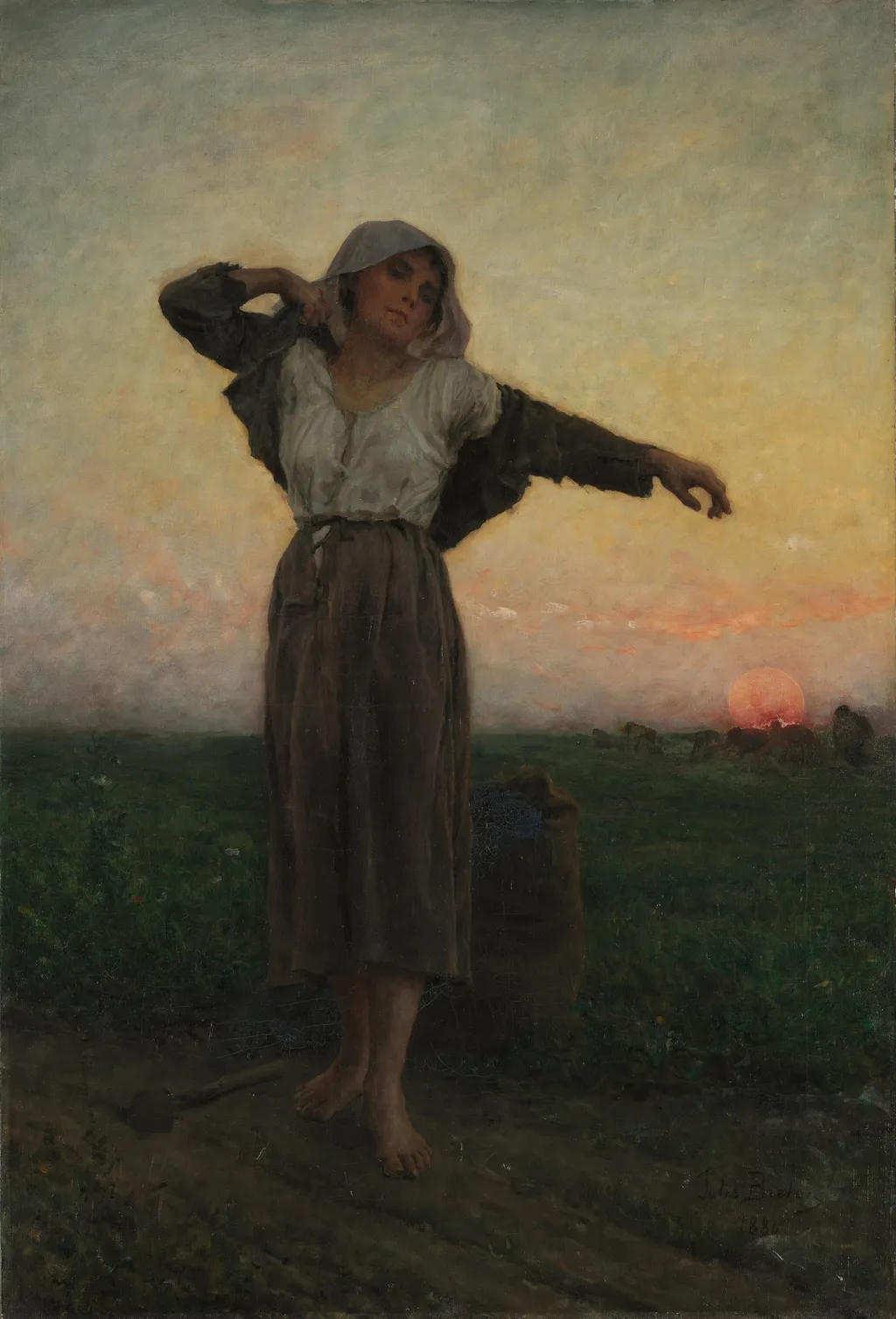 The Tired Gleaner, by Jules Breton, oil, 1890