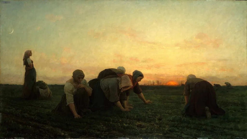 The Weeders, by Jules Breton, oil, 1860