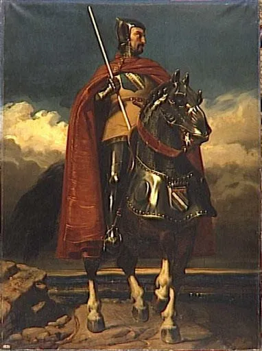 Louis de Champagne, comte de Sancerre, connétable de France en 1397, by Jules-Claude Ziegler, oil, 1834