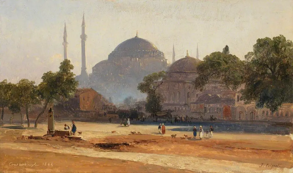 Constantinople with Hagia Sophia, by Jules Coignet