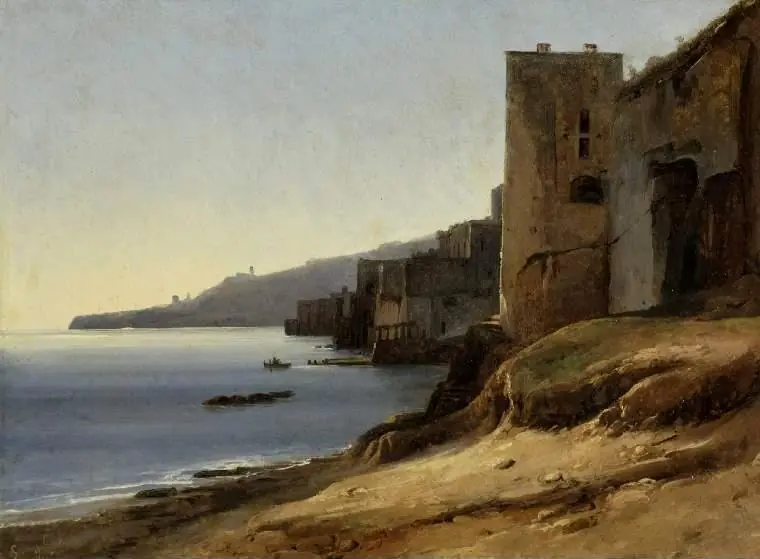 The coast of the Bay of Naples near Posilippo, by Jules Coignet