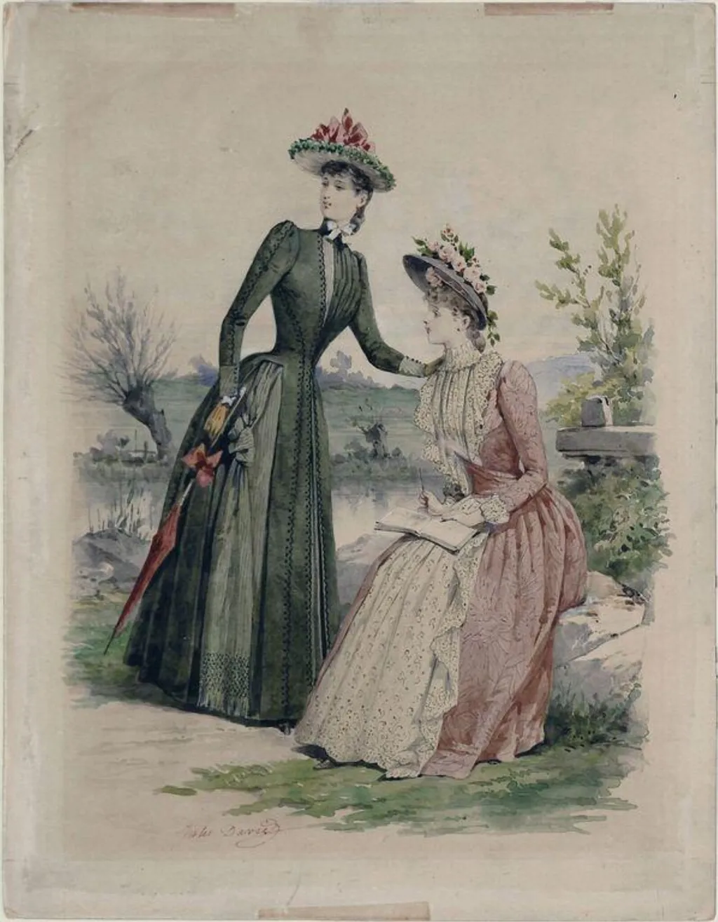 Untitled, by Jules David, watercolor, 1889