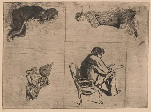 Edmond dessinant (Edmond Drawing, Stenterello, and Other Sketches), by Jules de Goncourt