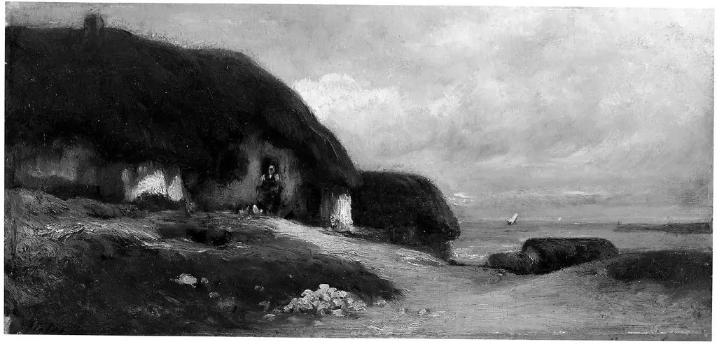 Cottages by the Sea, by Jules Dupré